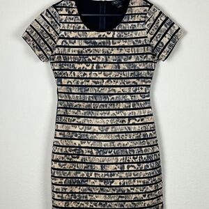 AS by DF Krista Leather Dress Fitted Animal Print; Size S
